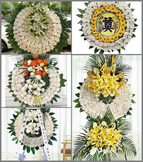 浙江省杭州萧山区义蓬街道后新庙村花圈速递